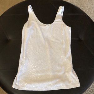 Express silver tank top